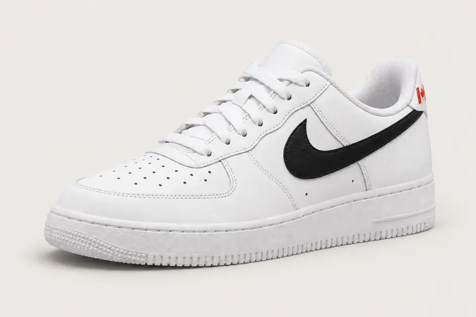 Nike Air Force Canada coloris noir, vue de trois quarts