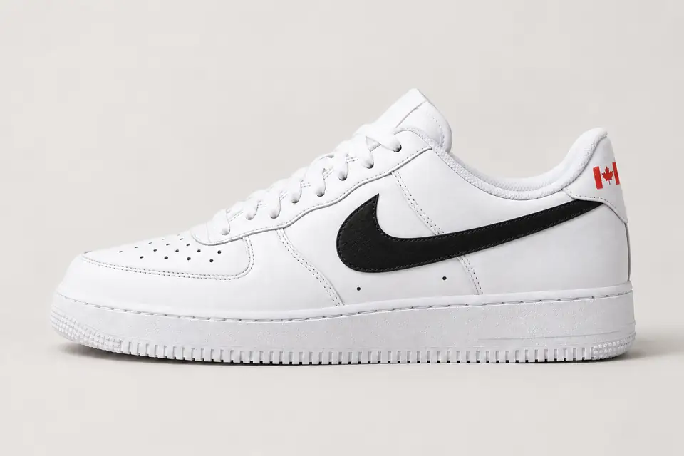 Nike Air Force Canada coloris noir, vue de profil